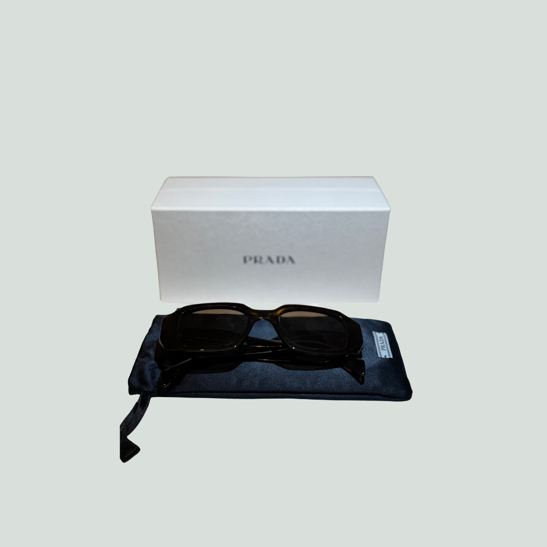 Prada Rectangular Sunglasses - Tortoise Shell Acetate