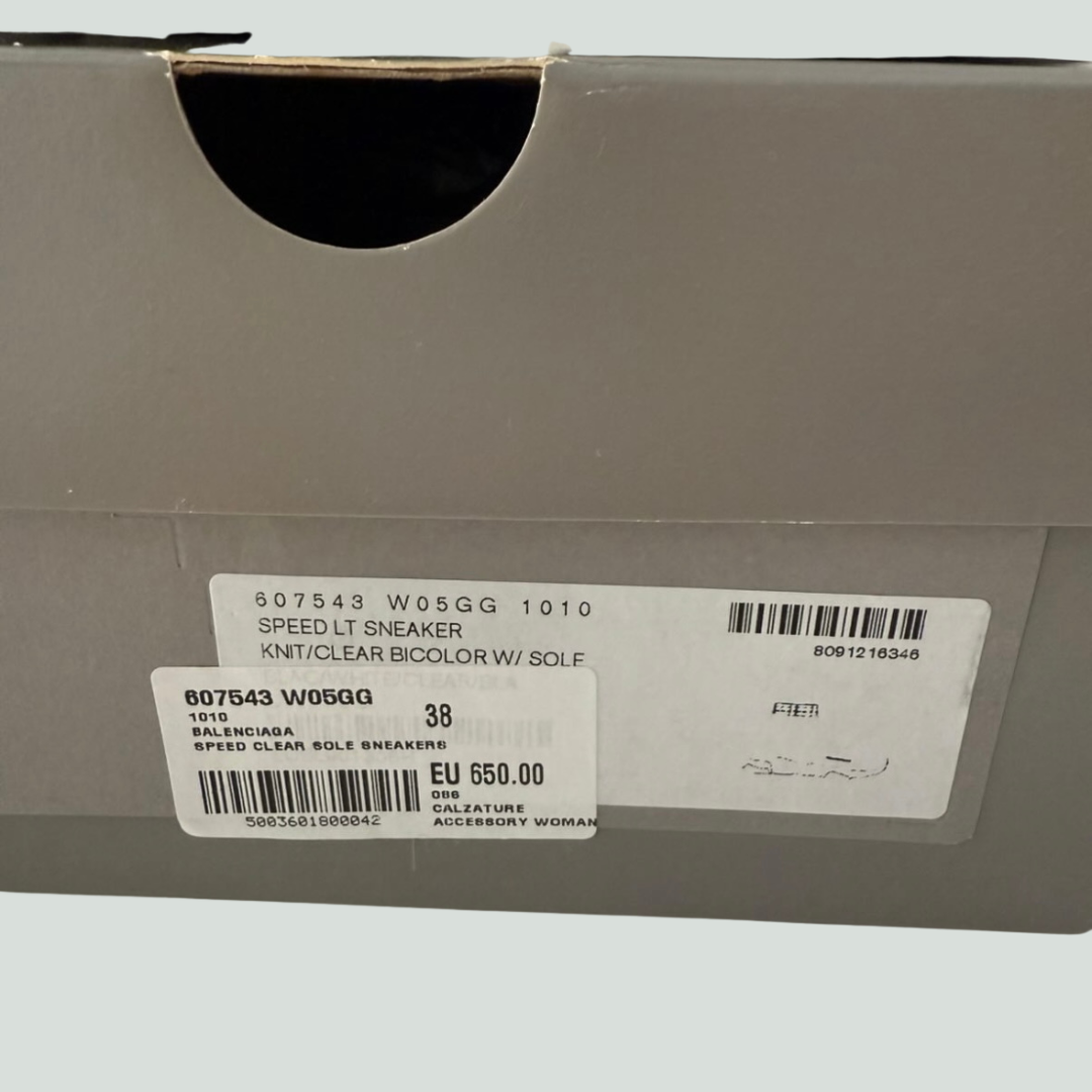Balenciaga Speed LT Clear Sole Sneakers – EU 38