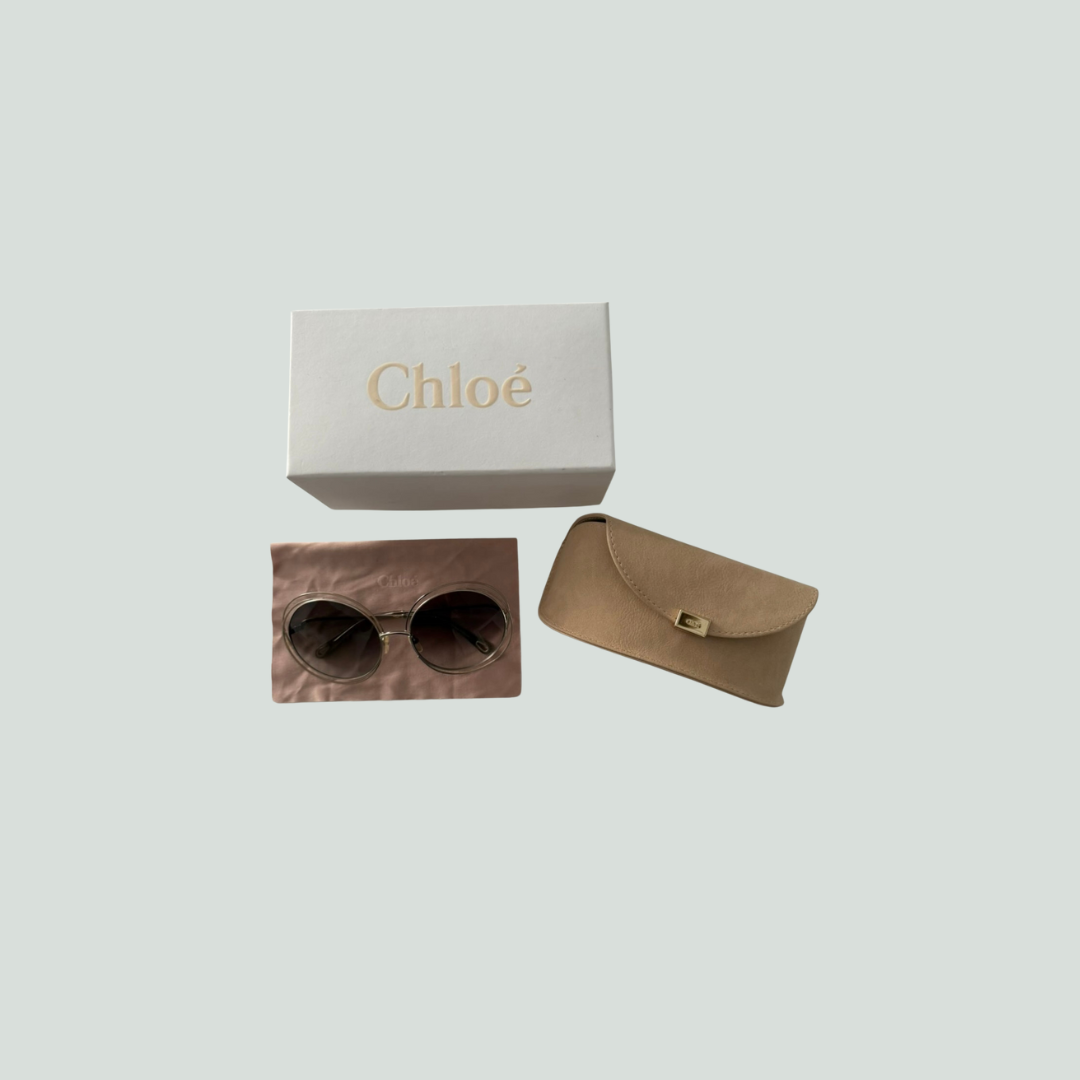 Chloé Round Sunglasses – Gold/Brown Gradient – One Size