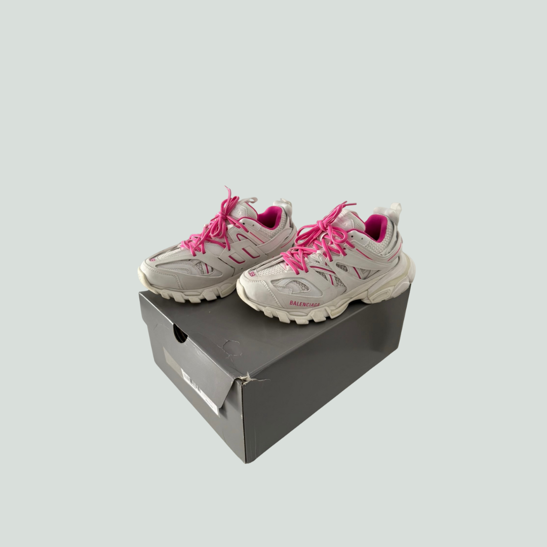 Balenciaga Track Sneakers – White/Pink – EU 39