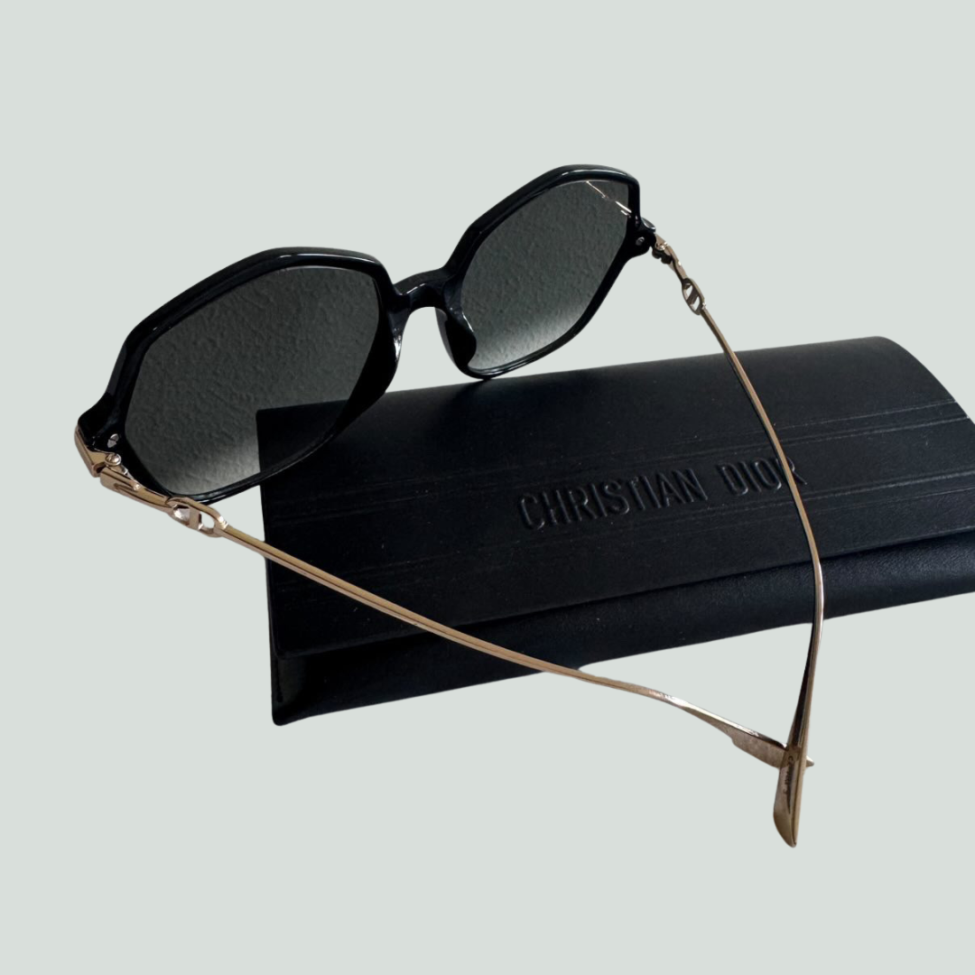 Christian Dior Oversized Sunglasses – Black Acetate