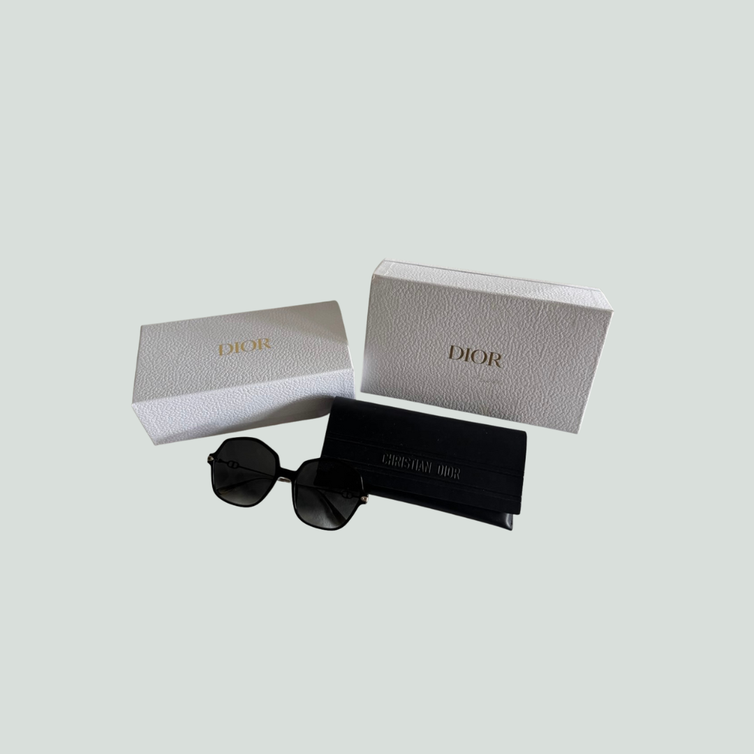 Christian Dior Oversized Sunglasses – Black Acetate