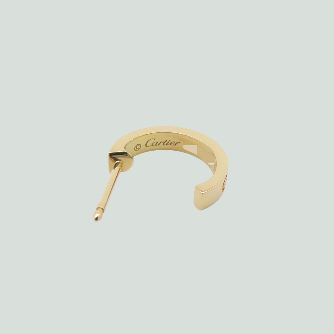 Cartier Love Earrings Small Hoops 18K Yellow Gold