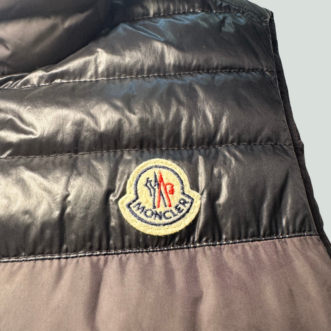 Moncler Dupres Down Vest Size 1 – Black/Brown