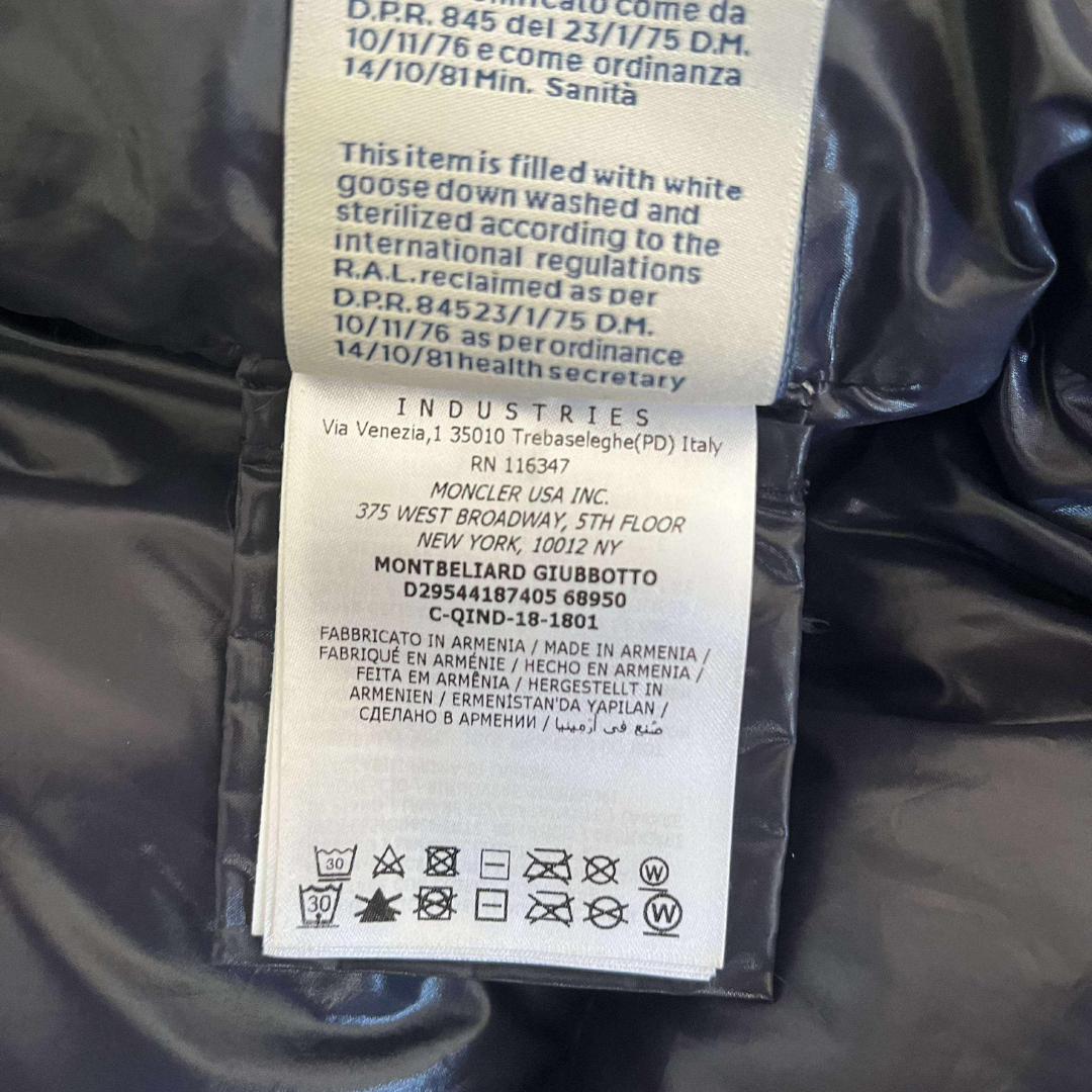 Moncler Montbeliard Down Jacket Navy – Size 164 (Fits S)