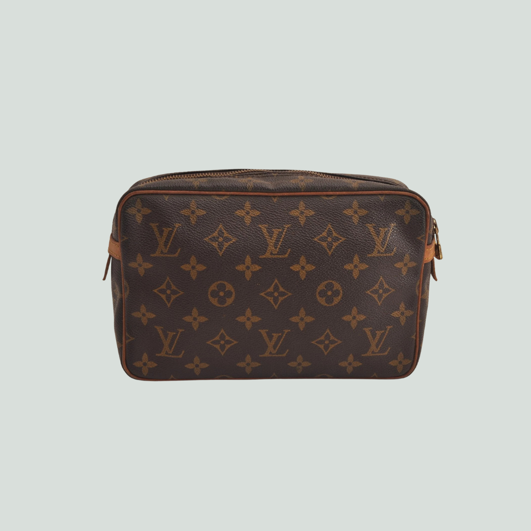 Louis Vuitton Monogram Compiegne 23 Clutch Hand Bag