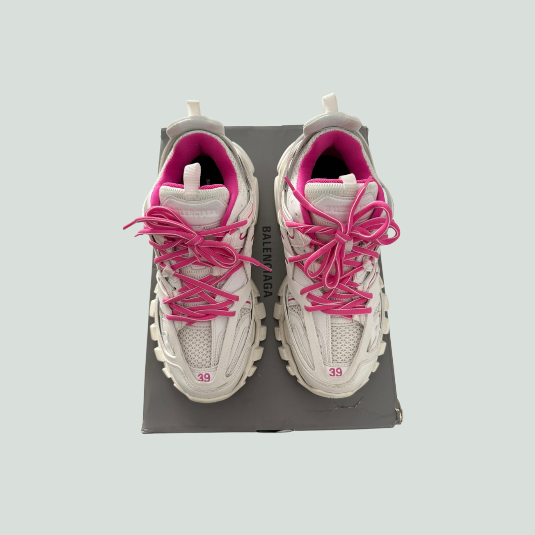 Balenciaga Track Sneakers – White/Pink – EU 39