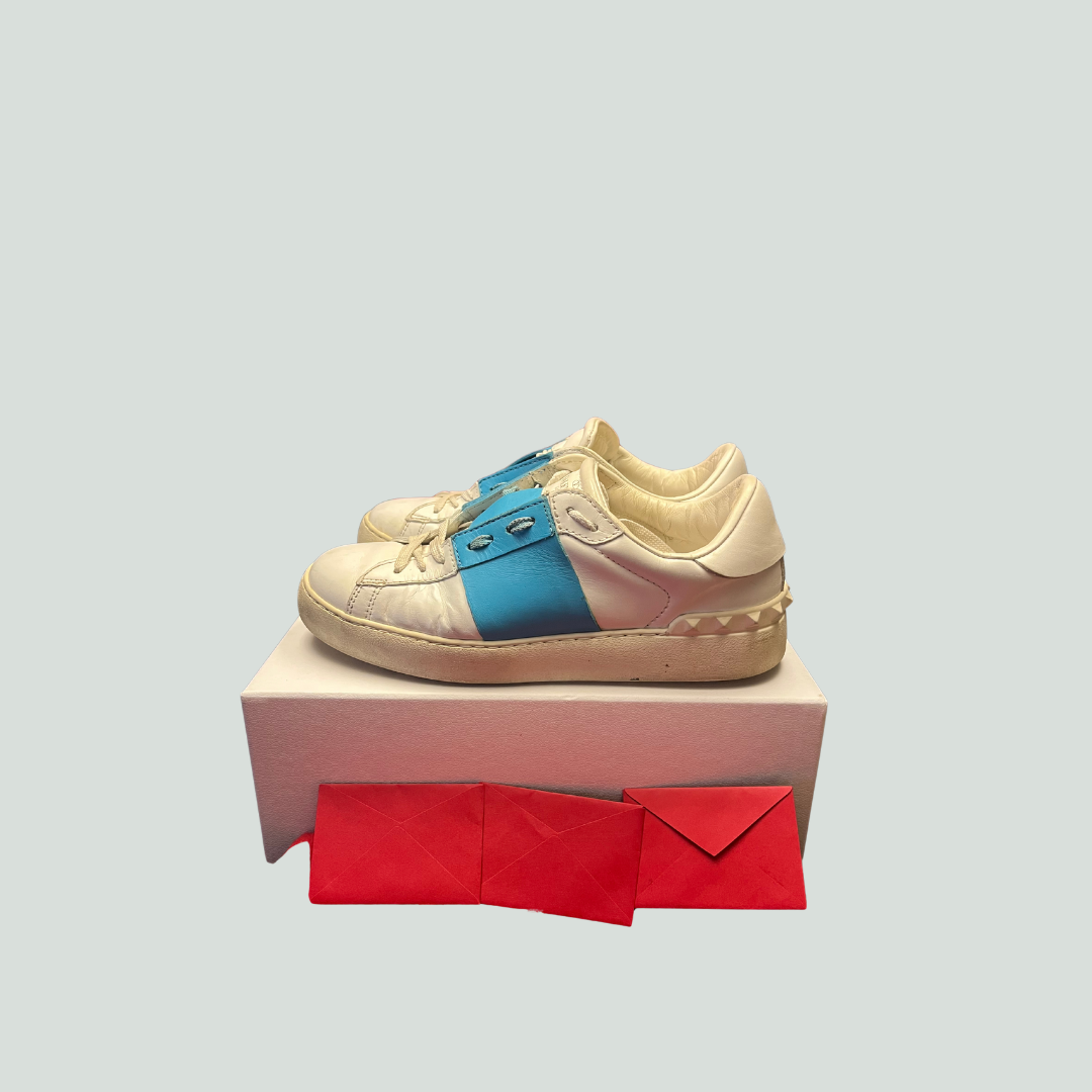 Valentino Open Sneakers Blue/White Size 38.5