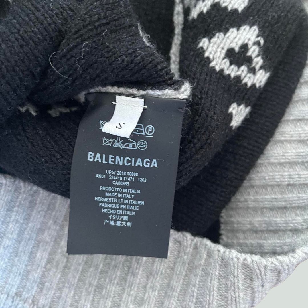 Balenciaga Logo Sweater Grey – Size S
