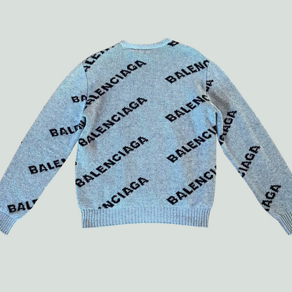 Balenciaga Logo Sweater Grey – Size S