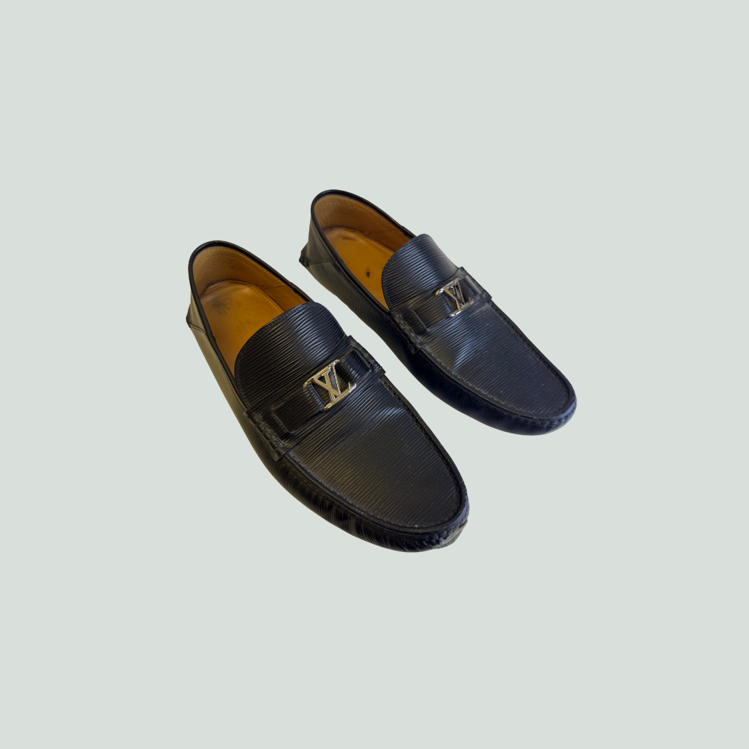 Louis Vuitton Monte Carlo Moccasins in Black Epi Leather