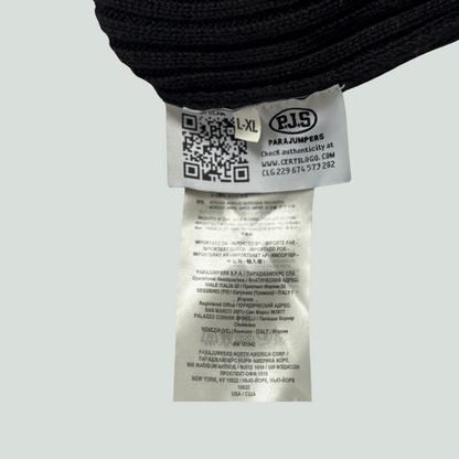 Parajumpers Black Ribbed Wool Beanie L–XL