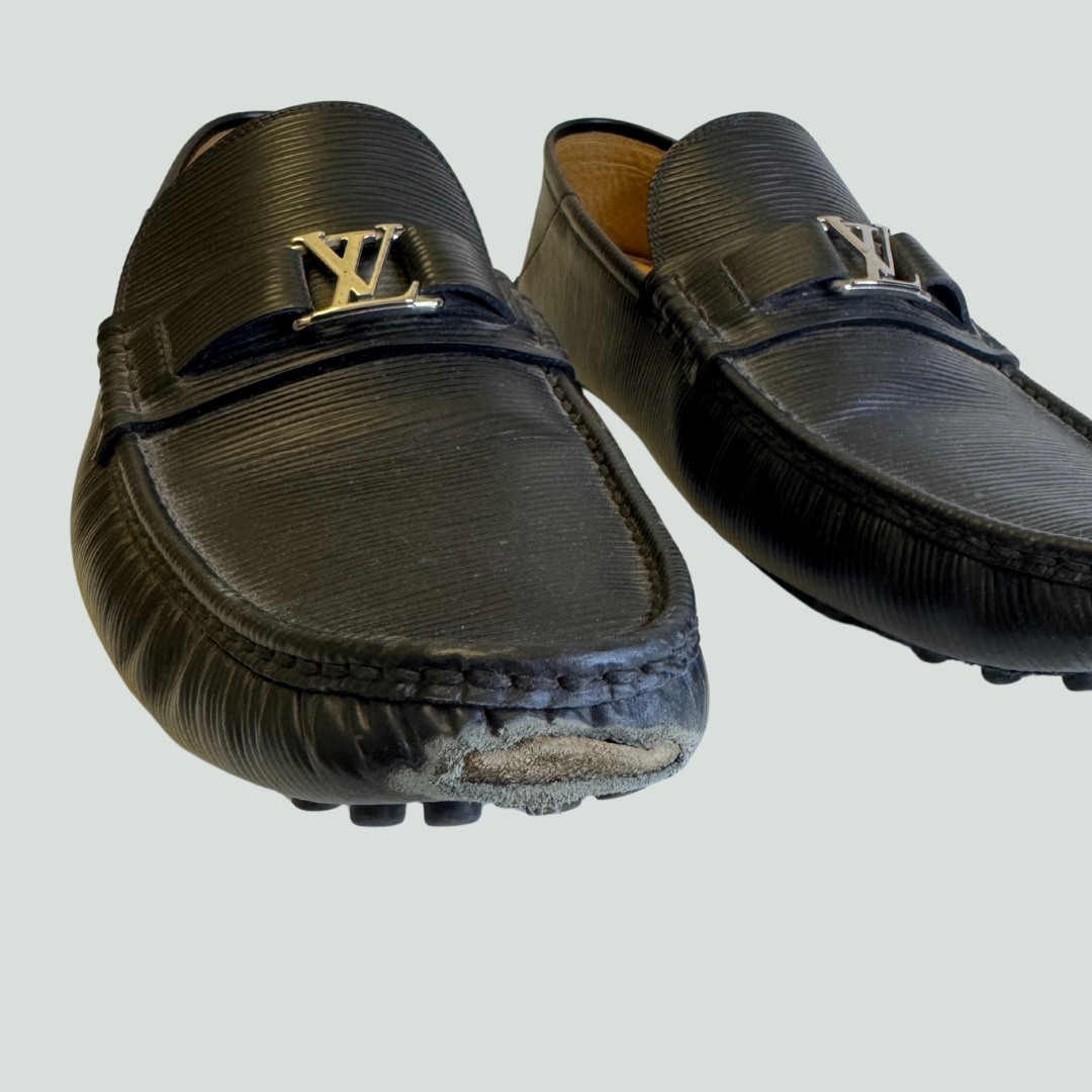 Louis Vuitton Monte Carlo Moccasins in Black Epi Leather