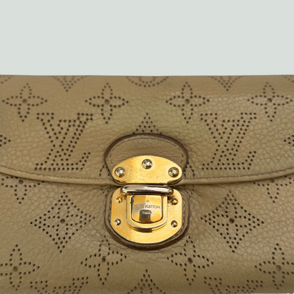 Louis Vuitton Mahina Amelia Wallet in Taupe Leather