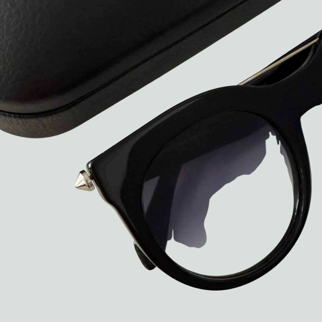 Alexander McQueen Round Sunglasses – Black/Blue Gradient