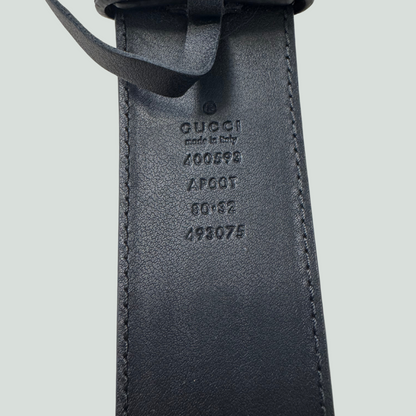 Gucci GG Marmont Leather Belt Black Size 80