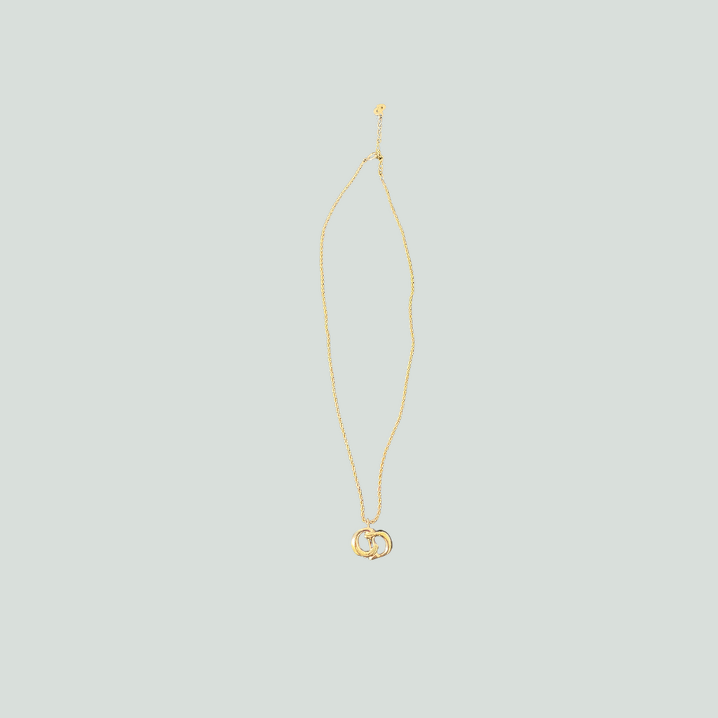 Christian Dior Vintage Gold Tone Pendant Necklace