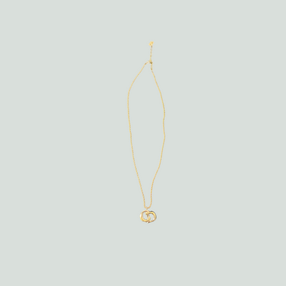 Christian Dior Vintage Gold Tone Pendant Necklace