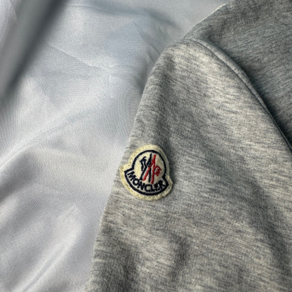 Moncler Tricot Down Front Sweatshirt M – Beige/Grey