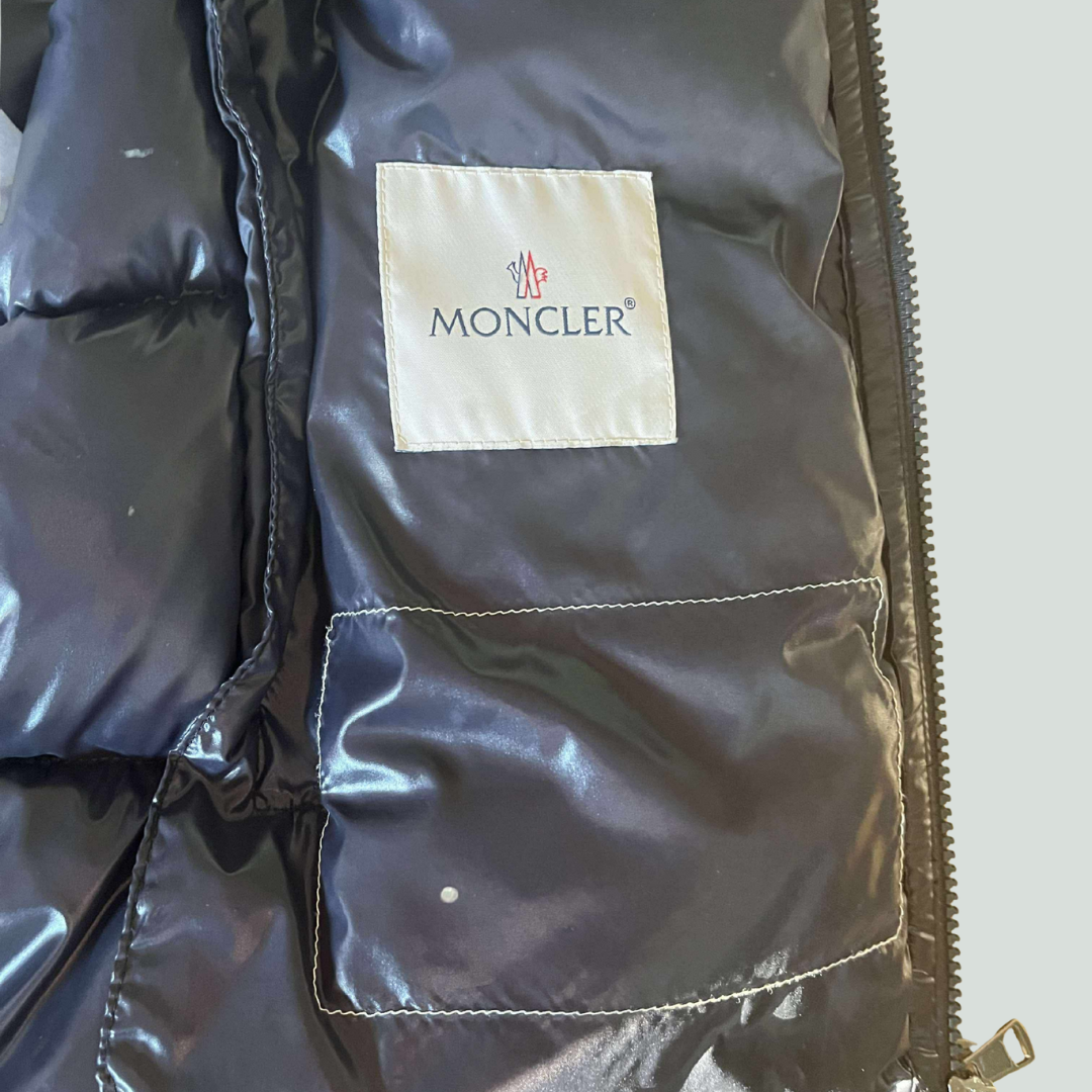 Moncler Lacet Down Vest Navy – Size 1 (S)