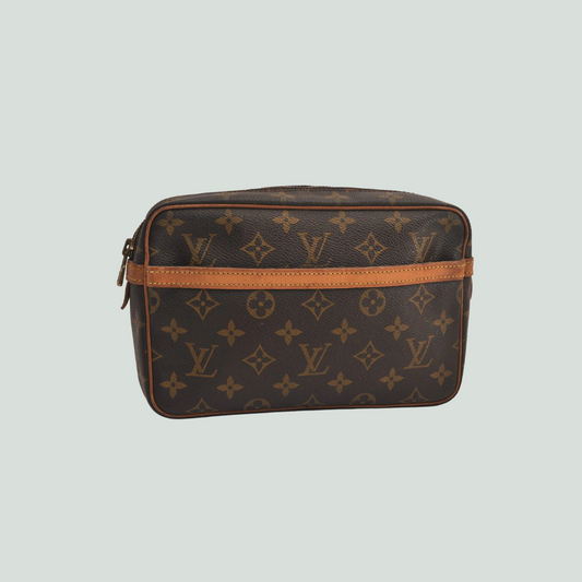 Louis Vuitton Monogram Compiegne 23 Clutch Hand Bag