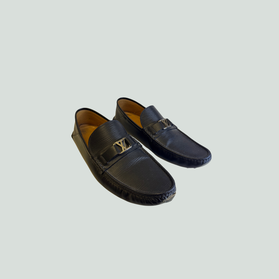Louis Vuitton Monte Carlo Moccasins in Black Epi Leather