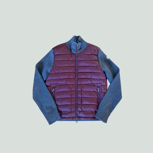 Moncler Cardigan Burgundy/Gray – Size M