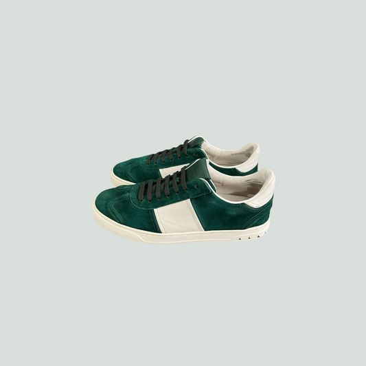 Valentino Flycrew Green Suede Sneakers - Size EU 41