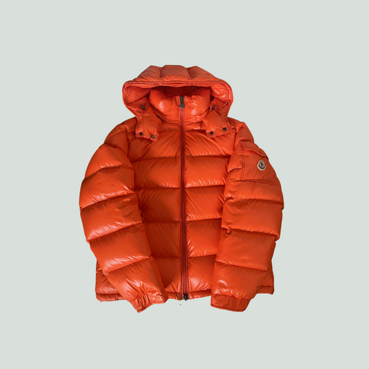 Moncler Maya Down Jacket – Bright Orange – Size 3 (L)