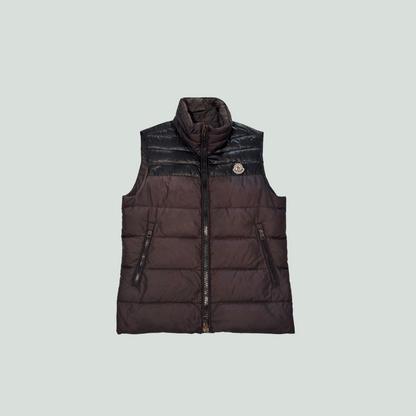 Moncler Dupres Down Vest Size 1 – Black/Brown