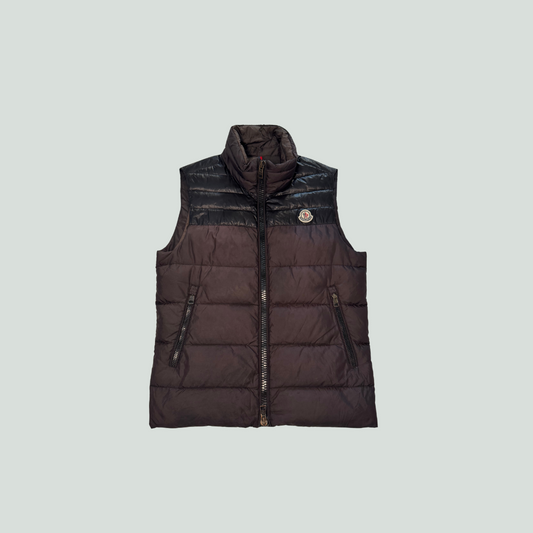 Moncler Dupres Down Vest Size 1 – Black/Brown