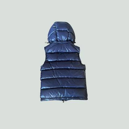 Moncler Lacet Down Vest Navy – Size 1 (S)