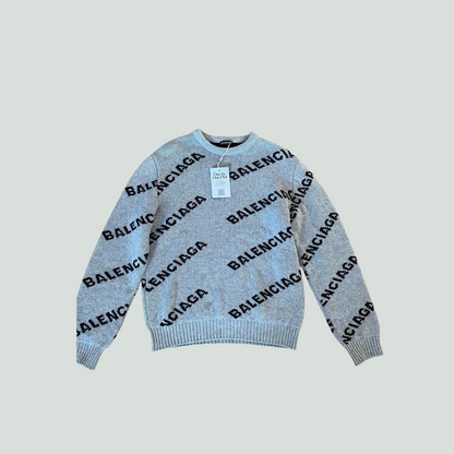 Balenciaga Logo Sweater Grey – Size S