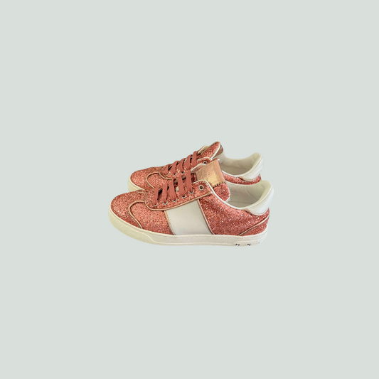 Valentino Flycrew Pink Glitter Sneakers - Size EU 36